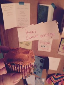 My awesome little made this awesome cupcake in lieu of five years! 